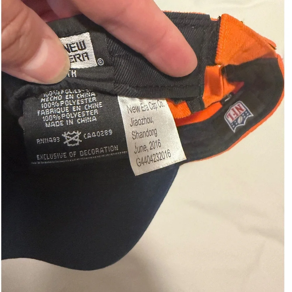 New Era Denver Broncos Youth Hat Orange Navy Blue NFL Baseball Cap Adjustable